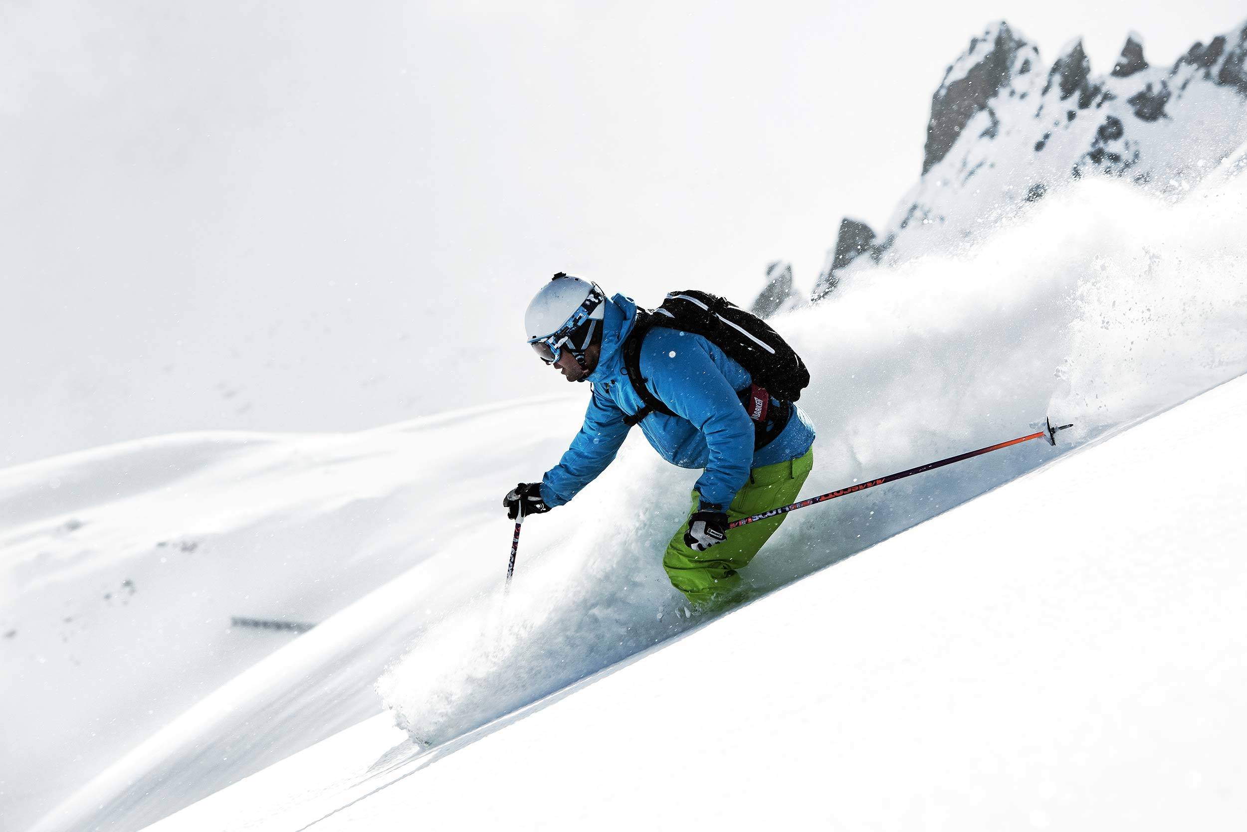 Skifahren am Gletscher im Stubaital