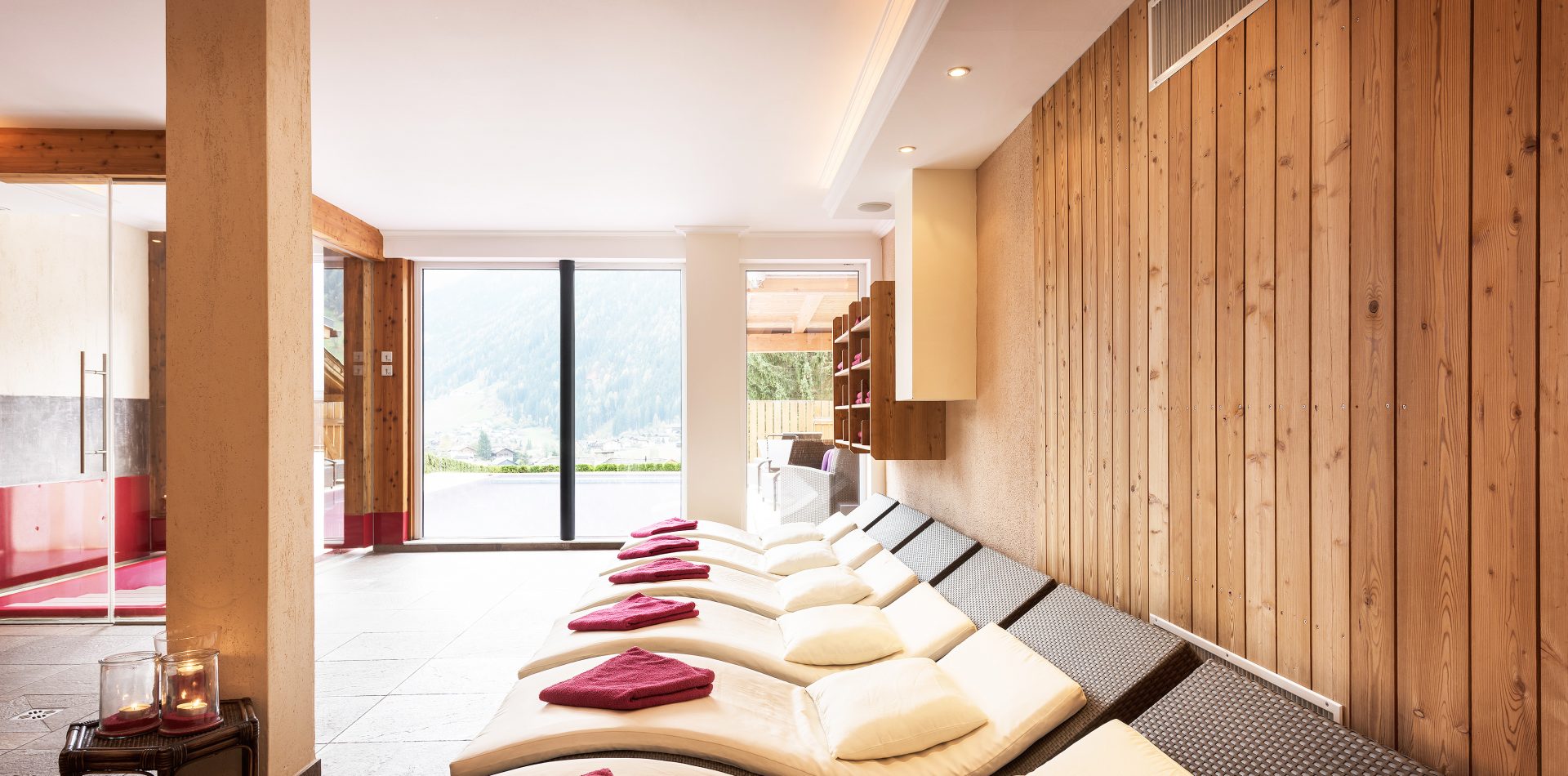 Wellnessbereich im Hotel Erika, dem LifeStyle Hotel Neustift